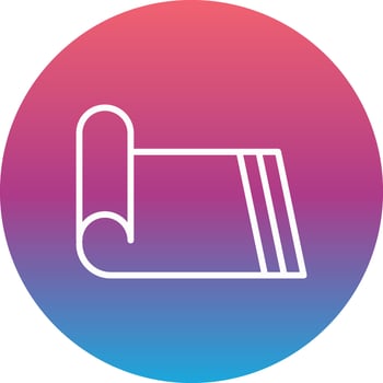 Yoga Mat Vector Icon