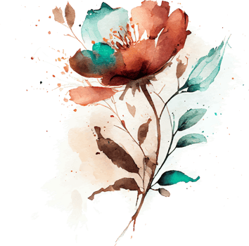 Beautiful Watercolor Painted Flower Cutout png