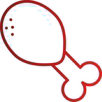 Chicken Leg Vector Icon