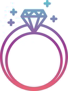 Diamond Ring Vector Icon