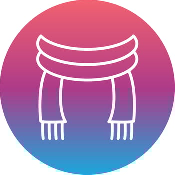 Winter Scarf Vector Icon