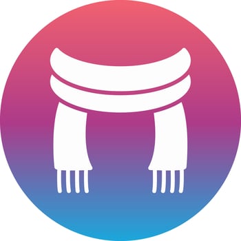 Winter Scarf Vector Icon