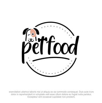 Dog food Logo design template. Pet food logo design template. Pet feast vector logo design.