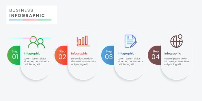 Business infographic template design vector
