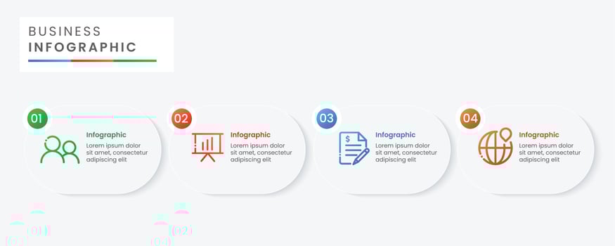Business infographic template design vector