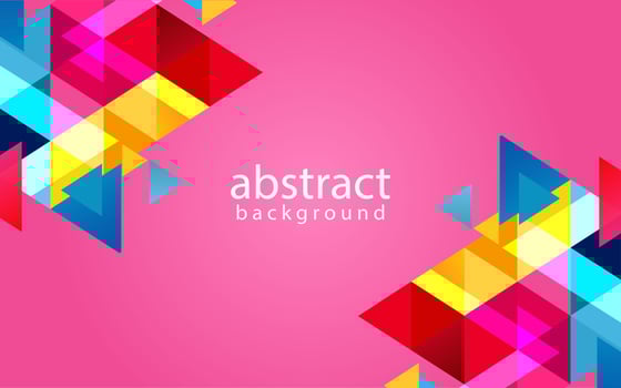 Abstract colorful triangle geometric background vector