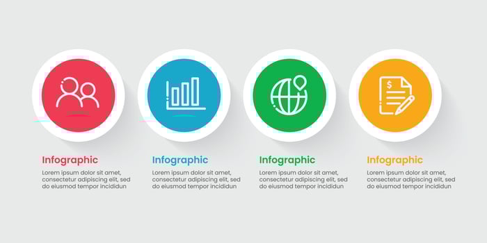 Business infographic steps design vector