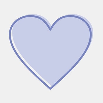 Icon heart. Valentine day celebration elements. Icons in two tone style. Good for prints, posters, logo, party decoration, greeting card, etc. vector