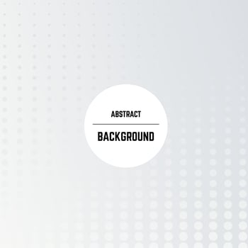 Abstract monochrome background with dots, halftone effect and circle in center. Vector illustration.