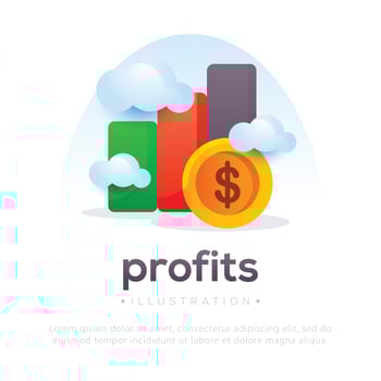 Profit illustration design. Illustration for business finance vector
