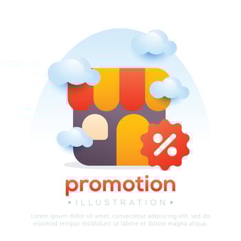 Discount illustration design. Gift shopping discount design vector