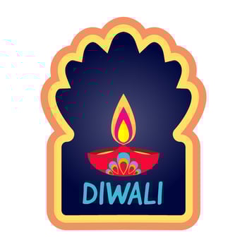 Diwali Vector. Simple Holiday Web Banner. Isolated Flat Cartoon Illustration vector