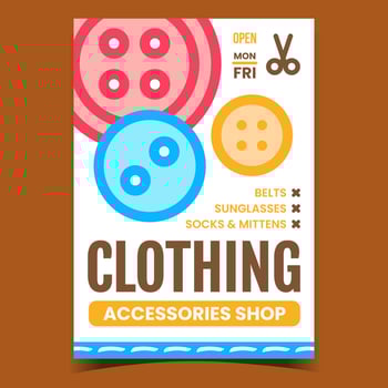 Clothing Accessories Shop Promotion Banner Vector