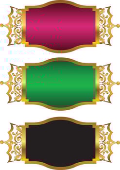 Set Of Luxury Golden Arabic Islamic Banner Title Frame Png Transparent Background Gold Text Box Vector Design Images