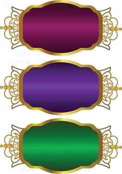 Set Of Luxury Golden Arabic Islamic Banner Title Frame Png Transparent Background Gold Text Box Vector Design Images