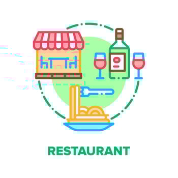 Restaurant Food Vector Concept Color Illustration flat