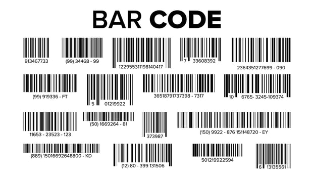 Bar Code Set Vector. Universal Product Scan Code. Isolated Illustration vector