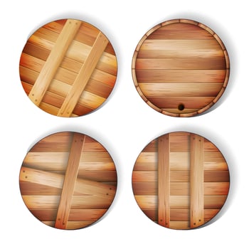 Barrel Wooden Sign Vector