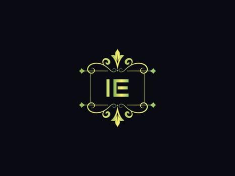 Abstract Ie Logo Icon, Minimal Ie Luxury Logo Letter Vector