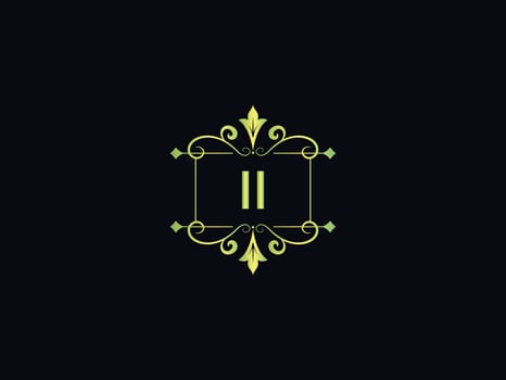 Abstract II Logo Icon, Minimal Ii Luxury Logo Letter Vector