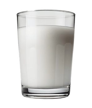 Transparent Glass of fresh milk. png