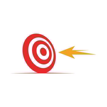 Target logo icon illustration design vector