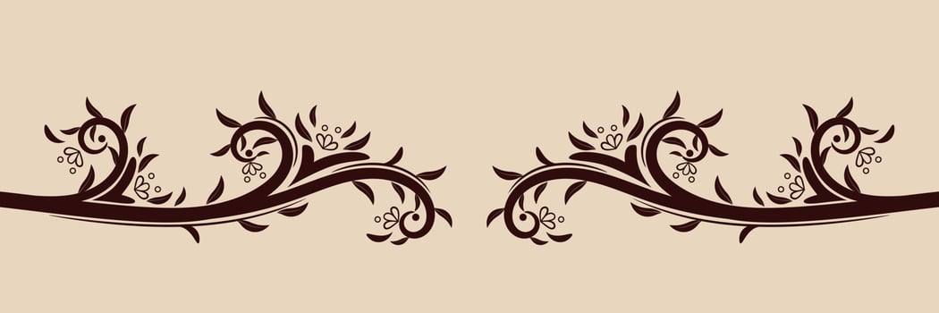 ornament vector design with plants concept