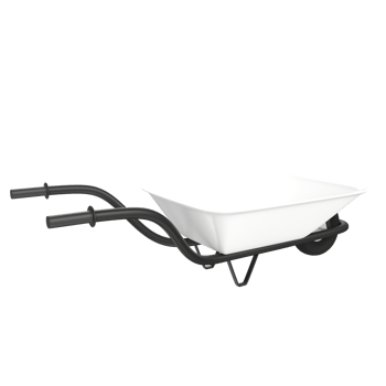 3D Rendering Of Wheelbarrow Object png