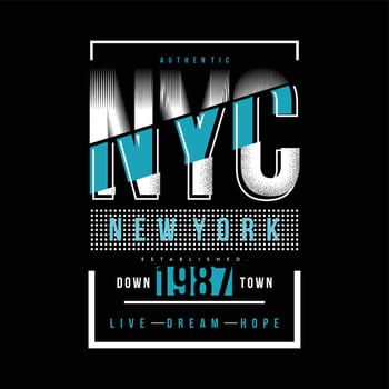 new york text frame graphic typography vector print