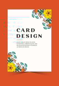 Flower wedding invitation card. Floral card design. Design card floral illustration. Romantic card vector