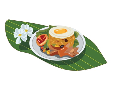 Vector illustration of food and snacks