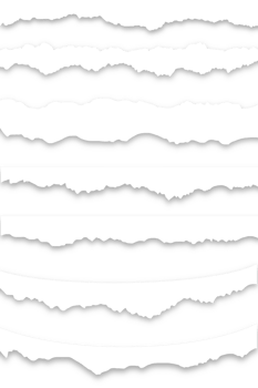set of realistic torn paper png