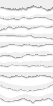 set of realistic torn paper png