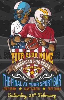 American Football Poster concept vector