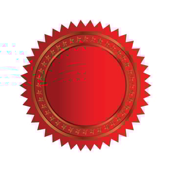 Vector illustration of blank red seal