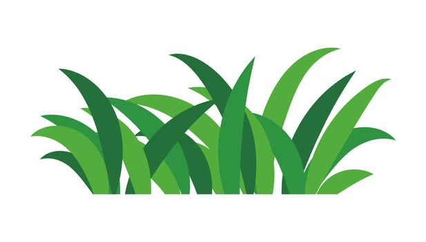 natural green grass bushes decorate environmental ecology cartoon scene vector
