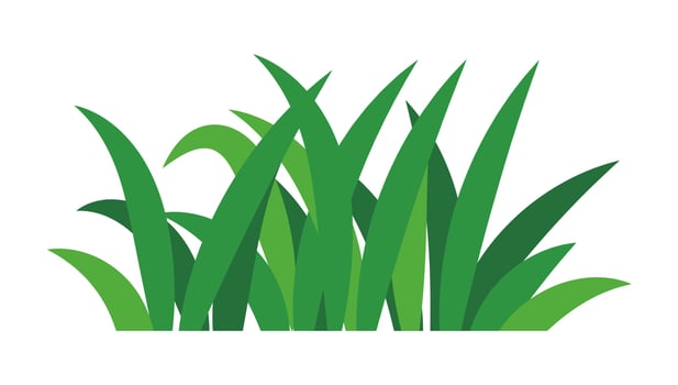 natural green grass bushes decorate environmental ecology cartoon scene vector