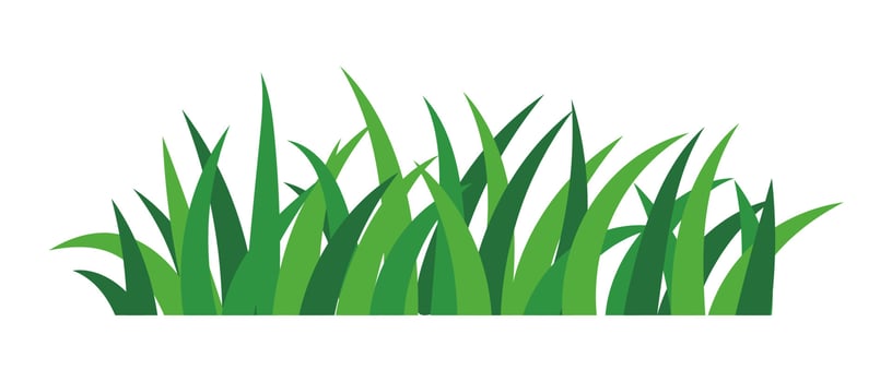 natural green grass bushes decorate environmental ecology cartoon scene vector