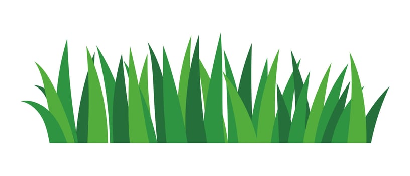 natural green grass bushes decorate environmental ecology cartoon scene vector