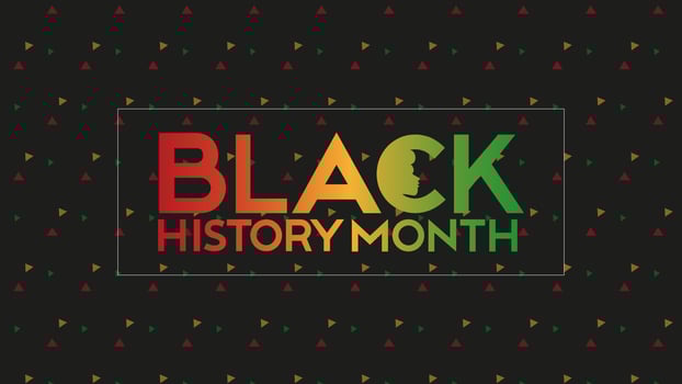 Black histroy month greeting banner vector