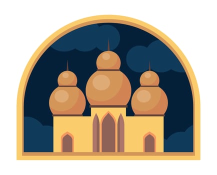 muslim mosque in arch vector