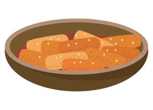 ddukbokki korean food vector