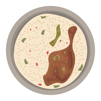 matar panner muslim food vector