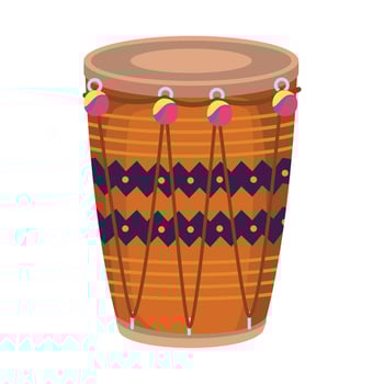 indian culture drum vector