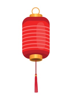 red chinese lamp vector