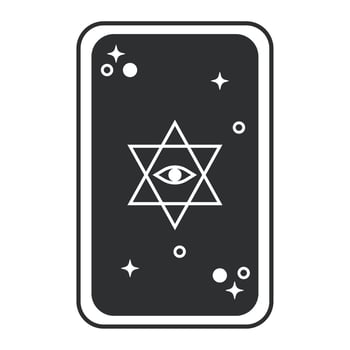 esoteric card with star vector