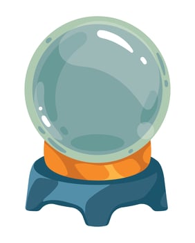 magic sphere future telling vector