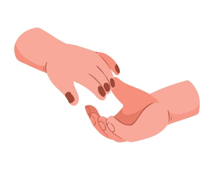 hands human taken vector