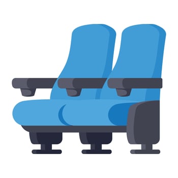 movie cinema chairs vector
