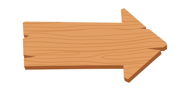 wooden badge banner, wooden plank plate vector